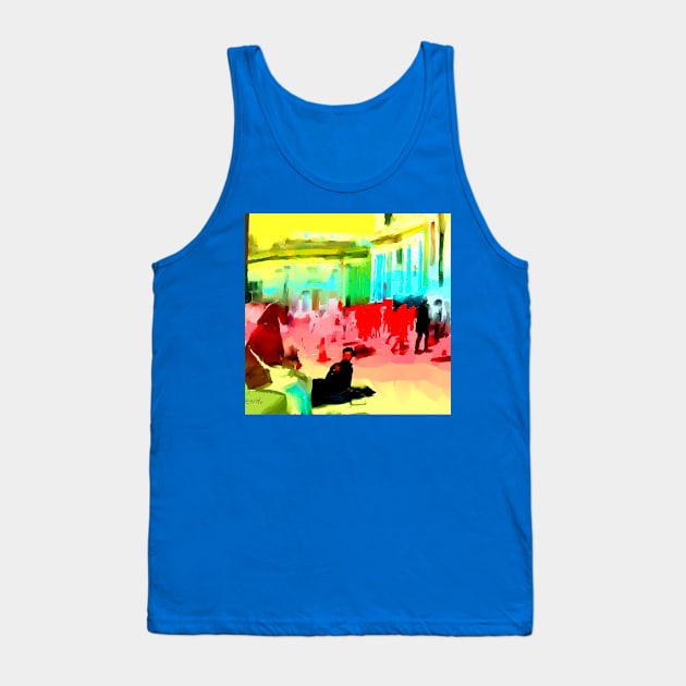 London Semi Abstract Tank Top by sukhpalgrewal